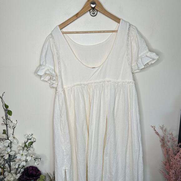 FREE PEOPLE Free-est La Vie Maxi Dress Ivory Cream Sz S {3N39} - Picture 6 of 10